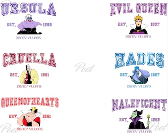 Disney Villains Png, Maleficent, Evil Queen, Cricut Silhouette (Instant Download)