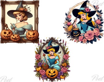 Cinderella Halloween Png, Princess Png (Digital Download)