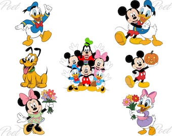 Mickey et ses amis PNG, clipart de dessin animé (téléchargement numérique)