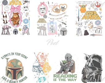 Star Wars PNG, Reading Is The Way (Digital Download)