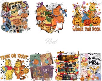 Winnie the Pooh Halloween PNG Bundle: Eeyore, Piglet, Tigger (Digital Download)