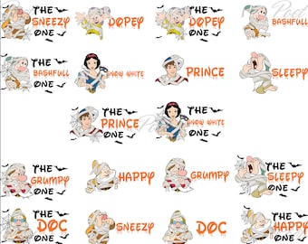 Snow White PNG Clipart Bundle: Princess Shirt & Cake Topper (Digital Download)