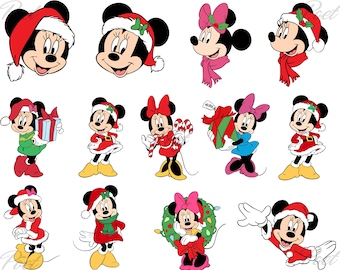 Minnie Mouse Navidad Png, Svg, Descarga Digital Png