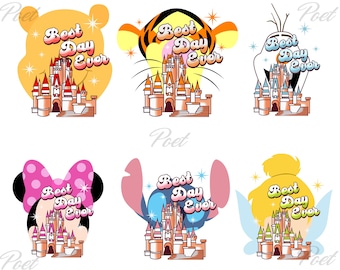 Disney Best Day Ever PNG, Castle Vacation, Characters (Digital Download)