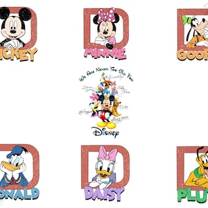 Mickey and Minnie Mouse  Friends Png, Mickey Mouse Png, Minnie Mouse Png, Daisy, Donald, Goofy, Pluto Instant Download Png