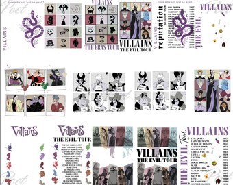 Villains Evil Tour PNG: Halloween Costume Design (Instant Download PNG)