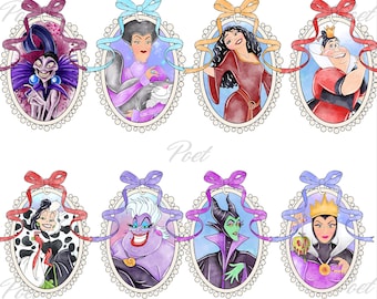 Disney Bösewichte PNG, Familienurlaub Design (Digitaler Download)