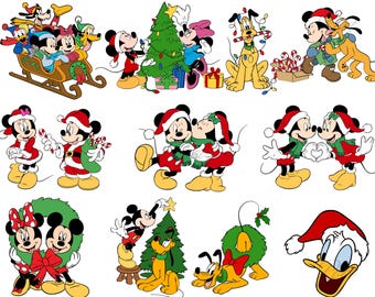 Mickey and Minnie Mouse Friends PNG SVG: Digital Download
