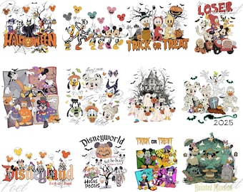Mickey Mouse & Friends Halloween Party PNG: Digital Download