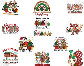 Christmas PNG SVG Bundle: Santa, Merry Christmas, Sublimation (Digital Download)