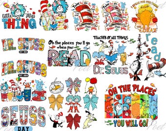The Cat in the Hat PNG: Dr. Seuss Digital Art (Digital Download)