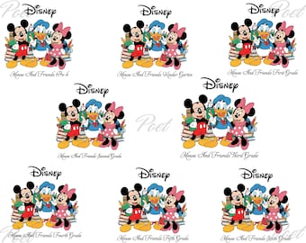 Mickey Mouse and Friends Grades PNG, Digital Download