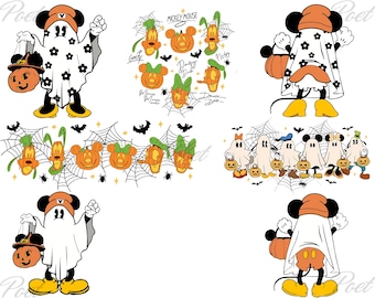 Mickey & Friends Halloween Party PNG: Digital Download