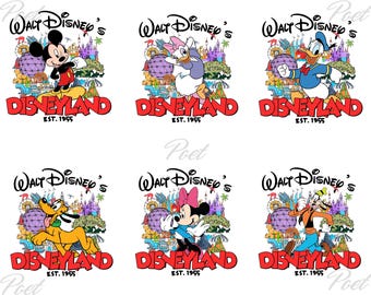 Mickey Mouse and Friends Disneyland PNG (Digital Download)