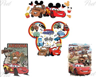 Lightning McQueen Clipart PNG: Cars Cartoon, Mouse Ears (Digital Download)
