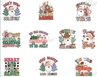 Christmas PNG SVG Bundle: Santa, Merry Christmas, Sublimation (Digital Download)