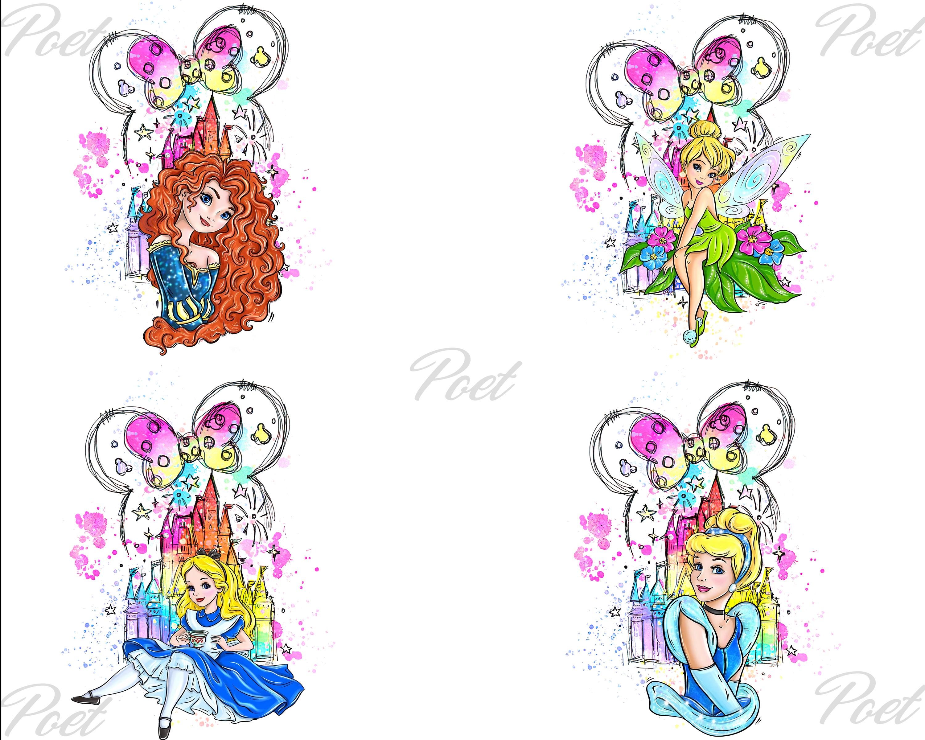 Princesses Cartoon PNG Clipart Bundle (digital Download) - Etsy