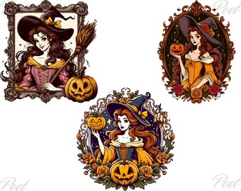 Belle Halloween Png, Beauty And The Beast PNG, (Digital Download)