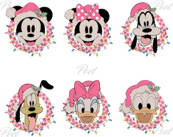 Clipart Mickey et ses amis de Noël (PNG)
