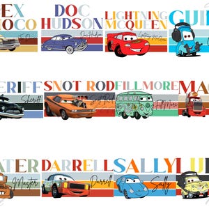 Cars Cartoon Cliparts Png, Cars Sublimation Png, Lightning McQueen , Tow Mater, Cars Characters Png, Digital Download Png