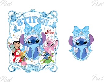 Lilo and Stitch PNG, T-Shirt Designs (Instant Download)
