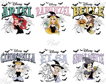 Princess Halloween Clipart PNG Collection (Digital Download