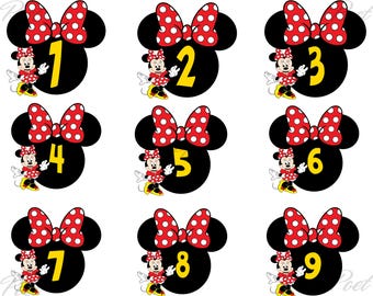 Minnie Mouse Birthday PNG Bundle: High-Resolution Digital Download