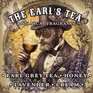 The EARL&#39;S TEA - Black Tea, Honey, Lavender - Natural Cologne Oil, Body Spray, Perfume Oil - Vegan Unisex Botanical Fragrance