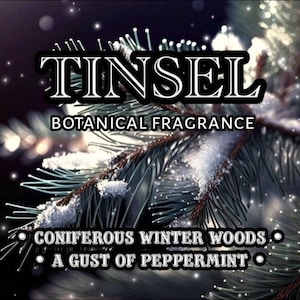 TINSEL - Dark Pine and Peppermint - Natural Air Mist, Cologne Oil, Body Spray, Perfume Oil - Unisex Botanical Fragrance
