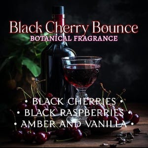 BLACK CHERRY BOUNCE - Sweet Black Cherry Liqueur - Botanical Cologne Oil or Mist - Natural Perfume Oil - Unisex