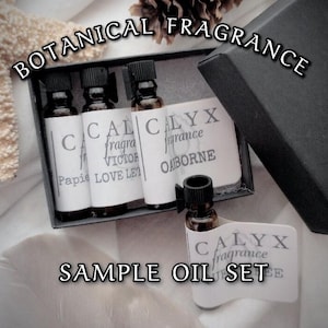 Samples - Perfume Oil Sampler Gift Set - Plant Based Cologne Oil - Discovery Set - Four 1ml Botanical Fragrances - Alcohol Free