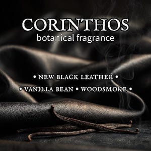 CORINTHOS - Leather, Vanilla, Smoke - Natural Cologne Oil, Body Spray, Perfume Oil, Hair Perfume - Unisex