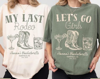 Last Rodeo Bachelorette Shirt | Western Cowgirl Party Tee for Bride Squad | Custom Western Bachelorette Shirts | Last Rodeo Matching Tees