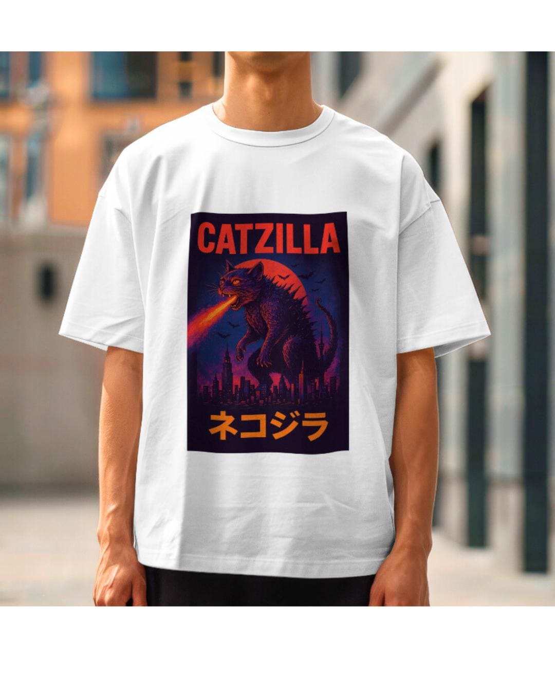 Kaiju Catzilla Shirt - Funny Japanese Catzilla Shirt - Japanese Art Cat ...