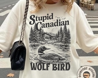 Pájaro lobo canadiense estúpido SVG PNG | Diseño "Voy a la cabaña" | Arte de fans de Ilya y Shane sobre una rivalidad acalorada | Rivalidad acalorada vintage PNG Svg