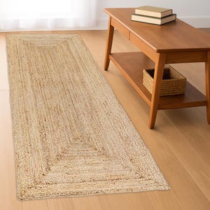 Custom Size Runner Rug, Jute Runner Rug, Natural Jute Runner Rug Large, Hallway Entry Wat Kitchen Laundry Boho Decor Rug runner