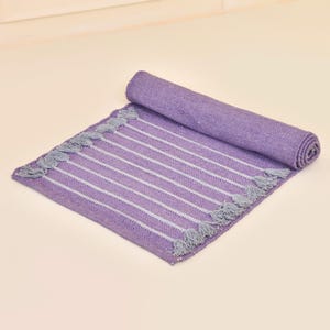 Organic Cotton Yoga Mat - Natural, Handwoven, Fair Trade Fitness Rug for Exercise, Workout & Yoga Practice