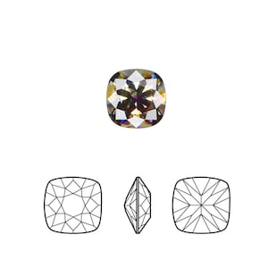 Austrian Swarovski Crystal Peacock 4470 point-back Cushion Cut Fancy Stone  12mm Jewelry Making CustomDIY