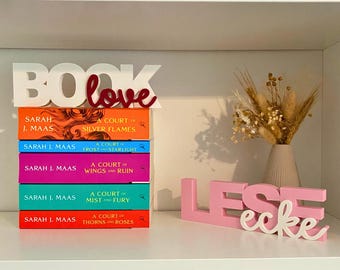 3D Schriftzug „Booklove“ oder „Leseecke“ | Bücherregal Deko | Geschenk für Bücherwürmer | individuell & personalisierbar