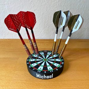 Darthalter im Dartscheiben-Design | E-Darts & Steel-Darts | personalisierbar | 3D-Druck | Dartständer | Geschenk