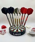 Dart holder in dartboard design | Electronic darts & steel darts | customizable | 3D printing | Dart stand | Gift
