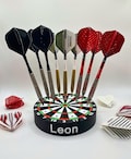 Dartboard-style dart holder | E-darts & steel-tip darts | Customizable | 3D printed | Dart stand | Gift