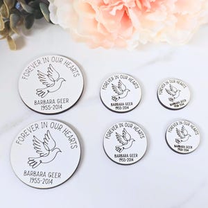 Bulk Funeral Favors for Celebration of Life & Memorial Service Pocket Hug and Wooden Token for Memorial Gift Funeral Dove Personalized