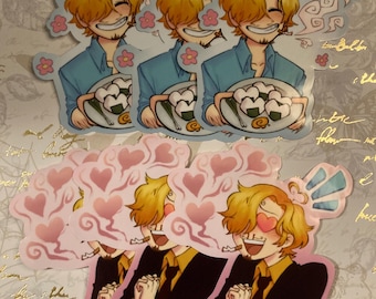 Sanji heart sticker one piece