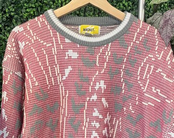 Vintage 90s Woolrich Knit Sweater: Fuzzy Brown Wool Cardigan