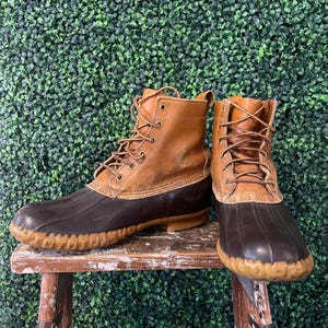 Vtg 80s LL BEAN DUCK Boots // Utility Rain Usa Made 90s Quality