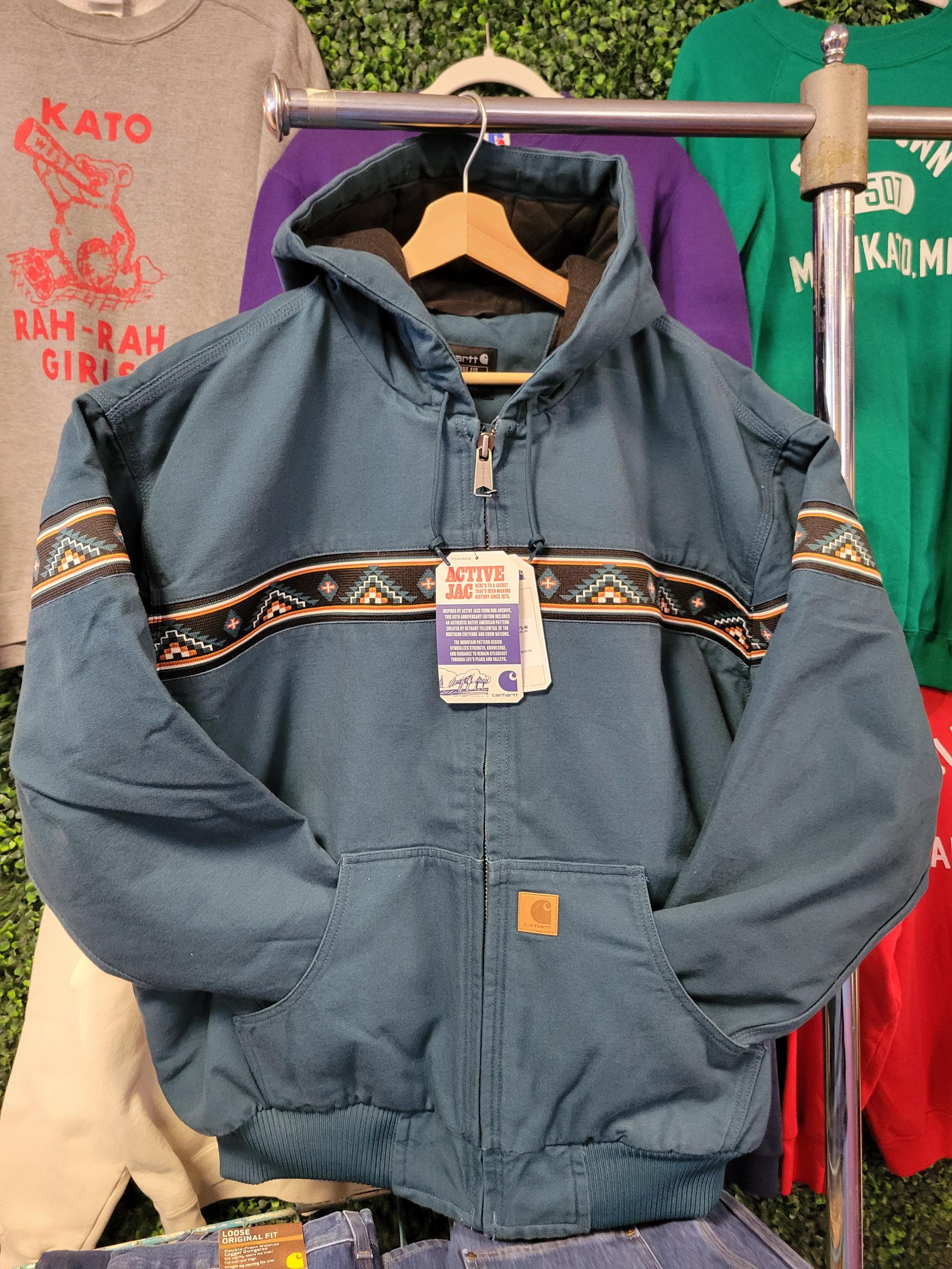 Vtg CARHARTT 50TH ANNIVERSARY MONTANA Jacket // Vintage Aztec Rare