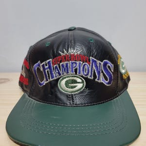 キャップ 90s NFL Green Bay Packers Leather Cap Green Bay Packers Leather Nfl Hat - Etsy