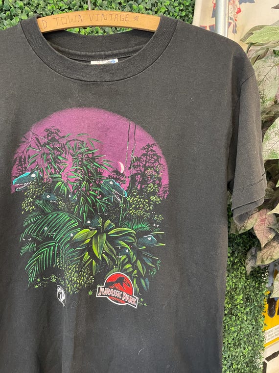 Vintage 90s Jurassic Park T-shirt - Hanes Kids Large - Etsy