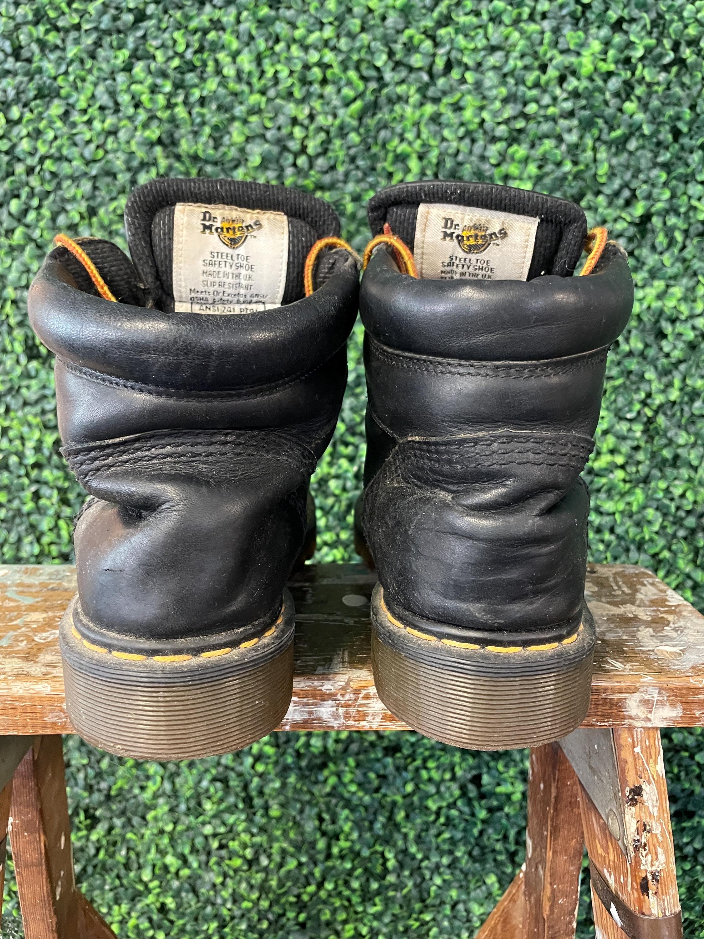 Vtg 90s Dr Martens 9788 Made England Biker Style Boots Black Leather UK 8 US 9 1990s Dr. Martens 8 eyelet boots • Made in England • Women main image 2